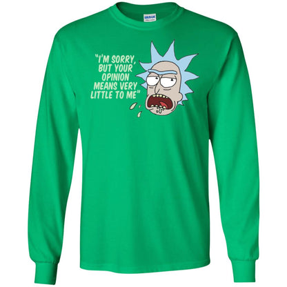 Rick And Morty T-shirt Your Opinion Means Very Little To Me Irish Green