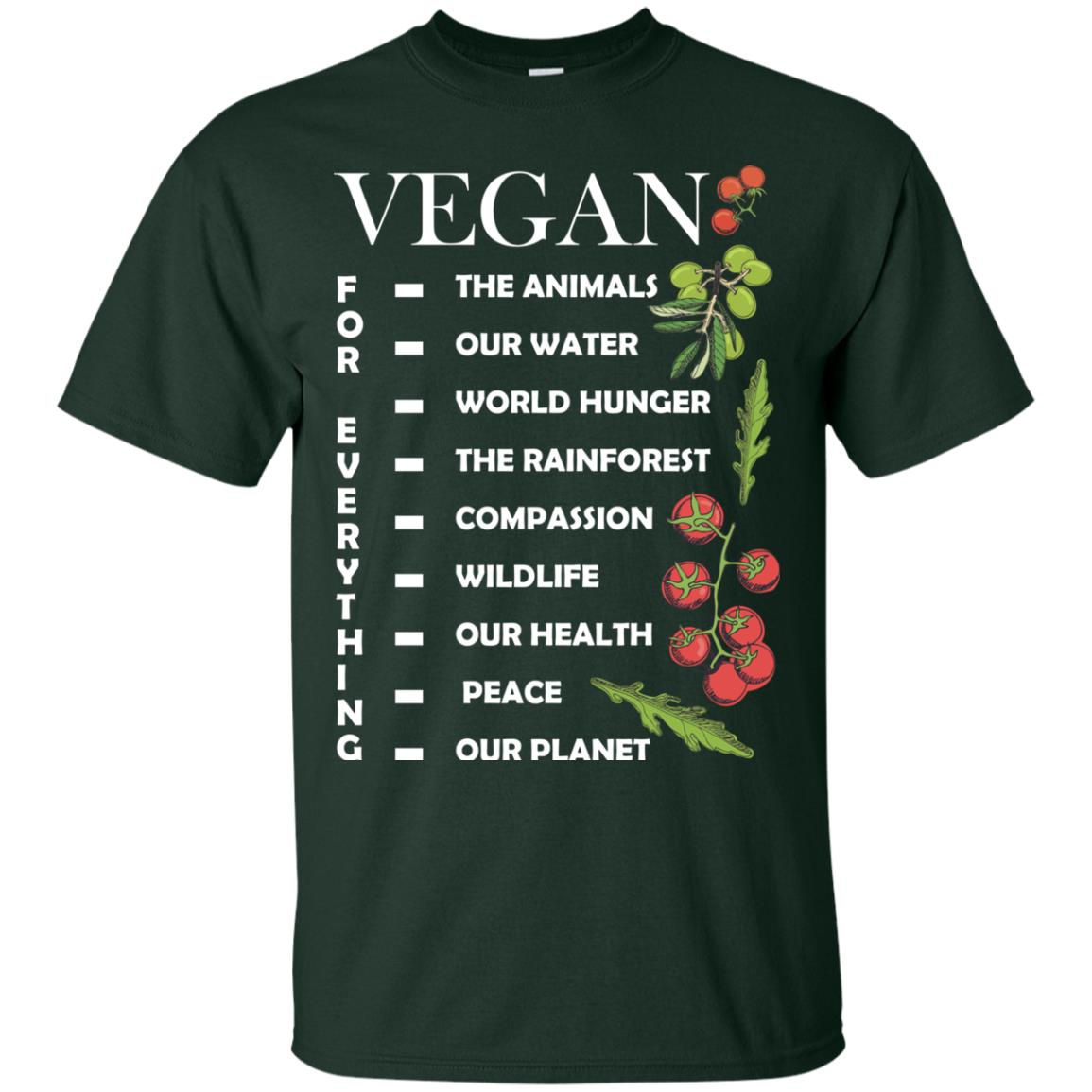 Vegetarian T-shirt Vegan For Everything Forest