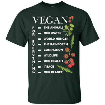 Vegetarian T-shirt Vegan For Everything Forest