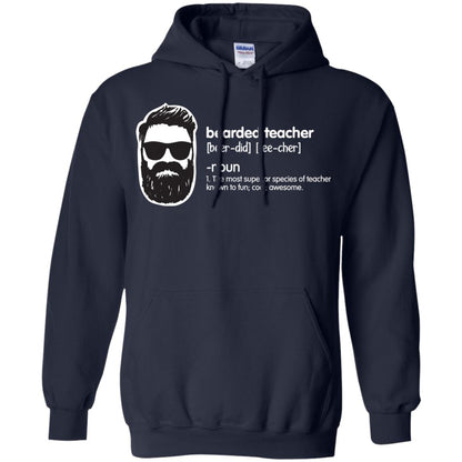 Bearded Teacher The Most Superior Species Of Teacher Known To Fun Cool Awesome Shirt Navy