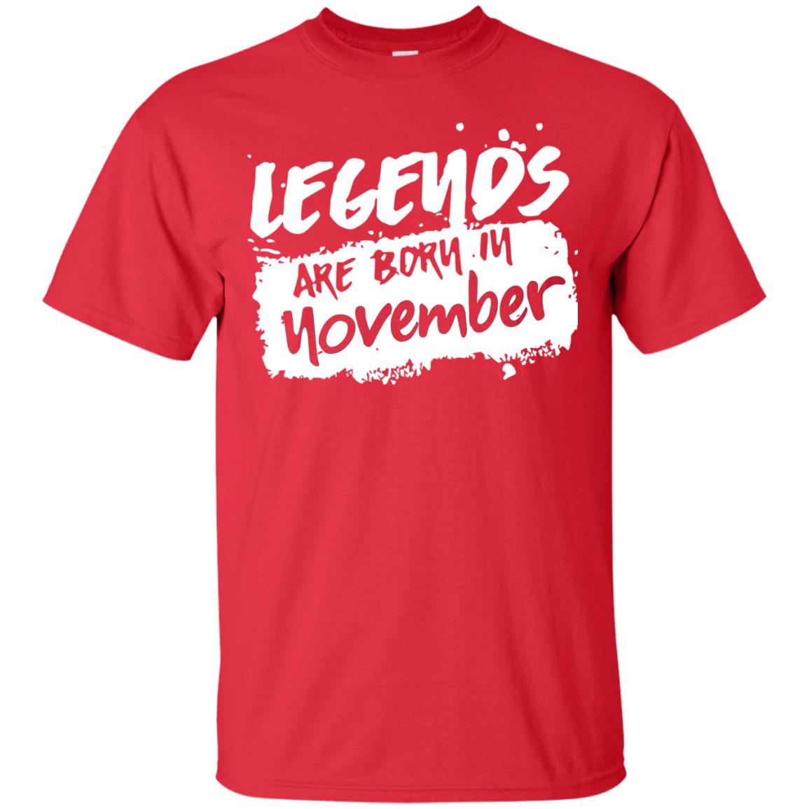 November Birthday Shirt Legends Are Born In November Red