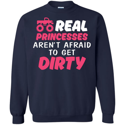 Monster Truck Girl T-shirt Real Princesses Aren’t Afraid To Get Dirty Navy