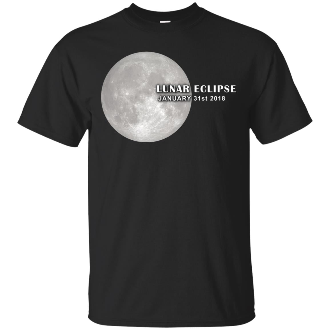 Eclipse January 31st 2018 Total Lunar Eclipse Shirts Black