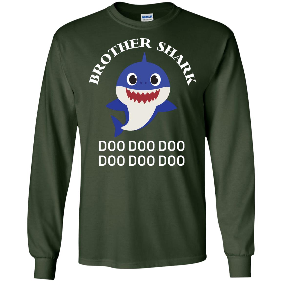 Brother Shark Family Shark Shirt Forest Green