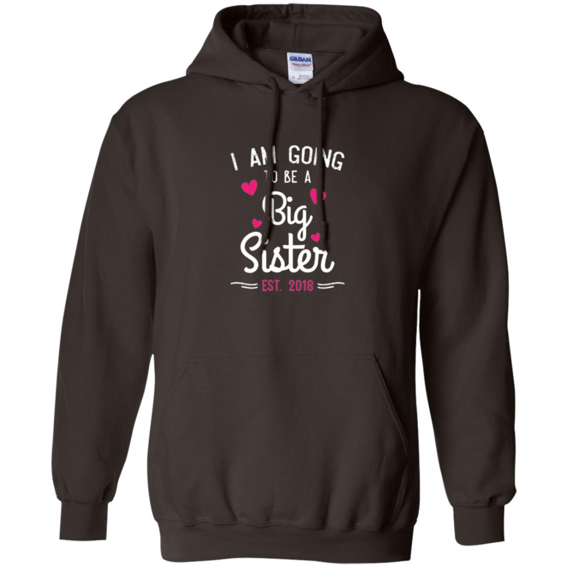 Family T-shirt I Am Going To Be A Big Sister Estimated 2018 Dark Chocolate