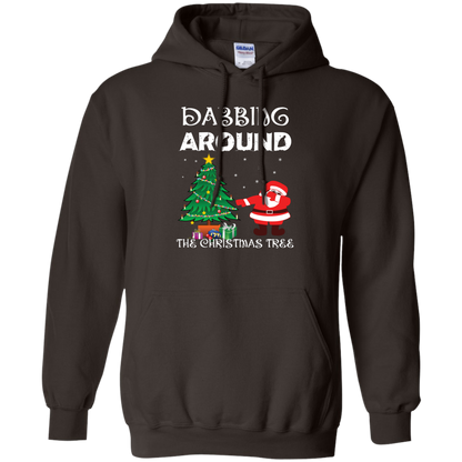 Christmas T-Shirt Dabbing Around The Christmas Tree Dark Chocolate