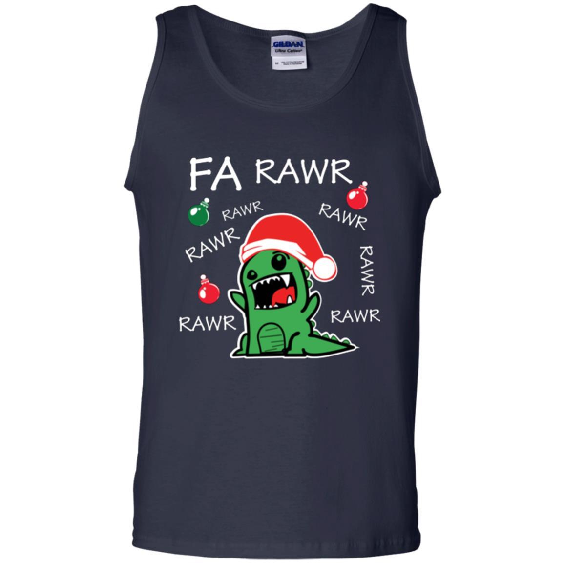 Christmas T-shirt Dinosaur Fa Rawr Navy