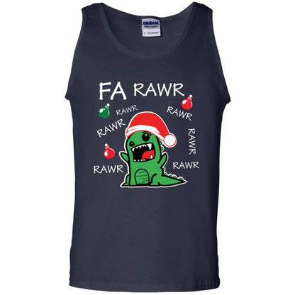 Christmas T-shirt Dinosaur Fa Rawr Navy
