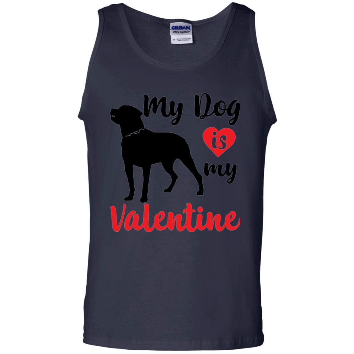 Dog Lover T-shirt My Dog Is My Valentine Navy
