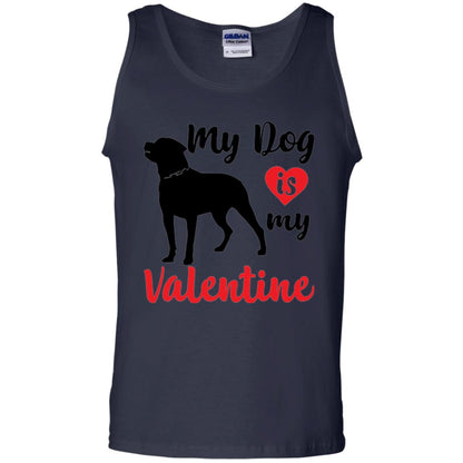 Dog Lover T-shirt My Dog Is My Valentine Navy