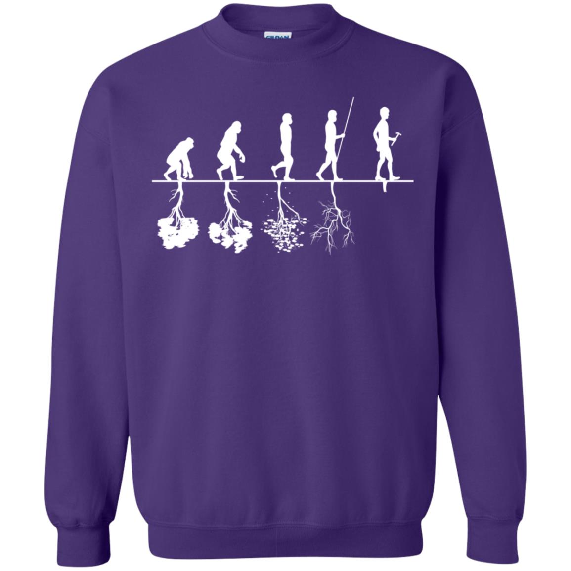Evolution Tree Of Human Life Thinking Save Environment Shirt Purple