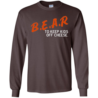 Chicago Football T-shirt B.e.a.r. To Keep Kids Off Cheese Dark Chocolate