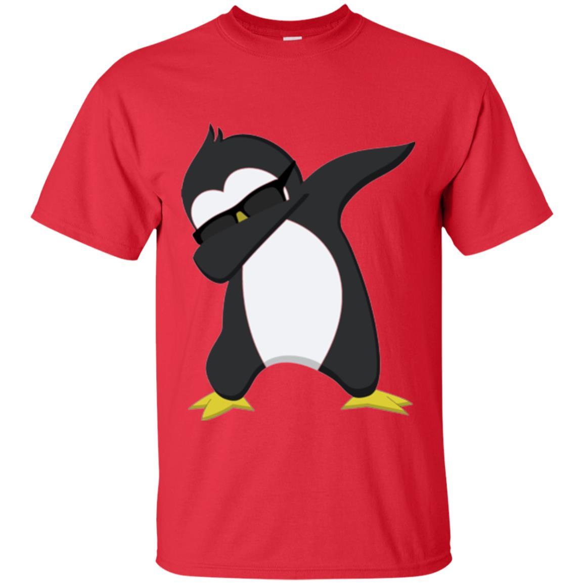 Chirstmas T-shirt Dabbing Penguin Red
