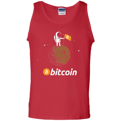 Bitcoin T-shirt Featuring Astronaut Red
