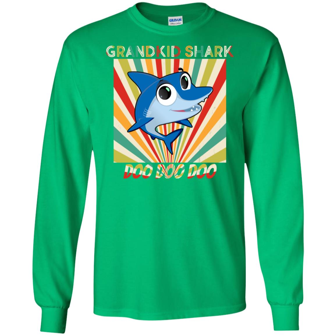 Grandkids Shark Doo Doo Doo Family Shark Gift Shirt Irish Green