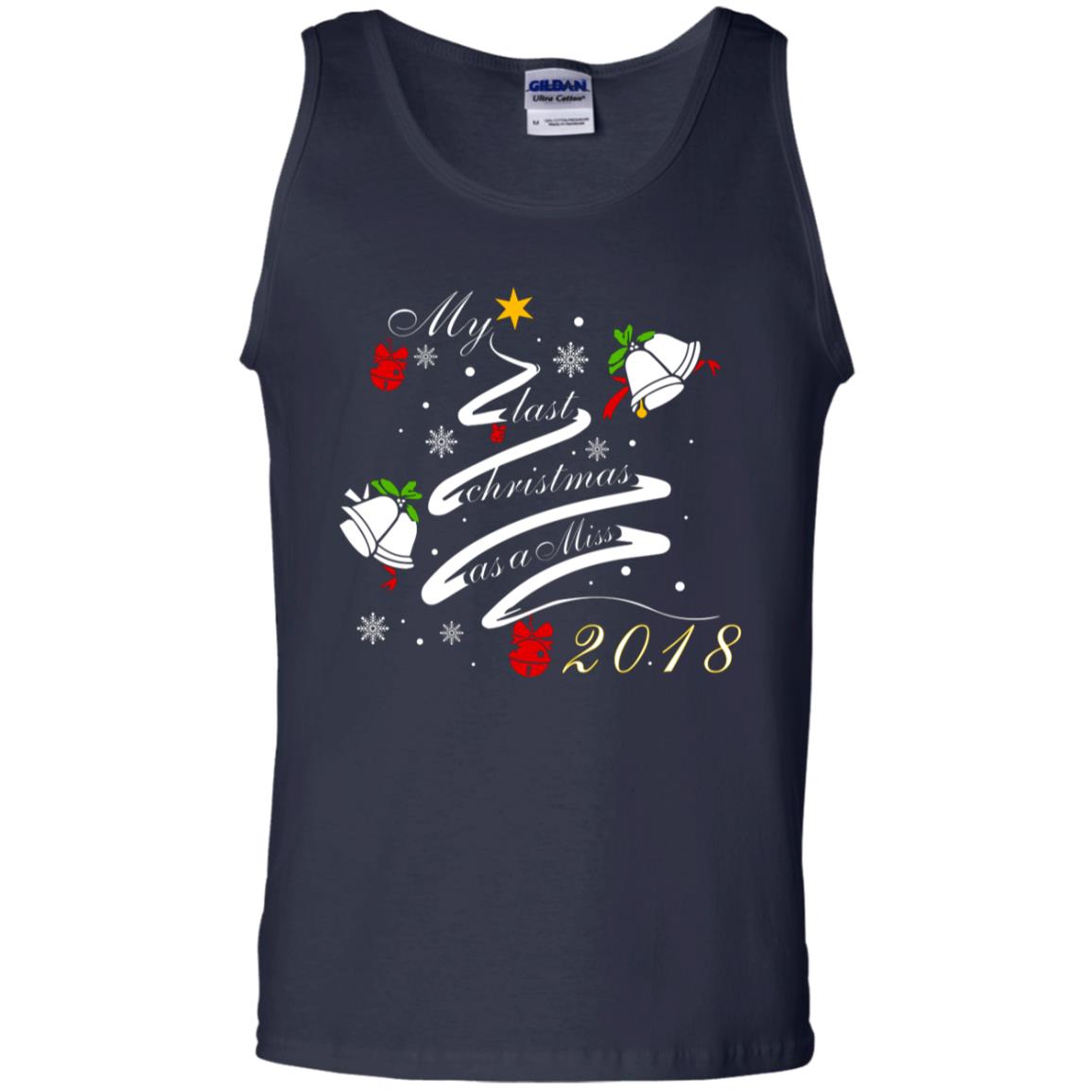 My Last Christmas As A Miss 2018 X-mas Shirt For Married Womens Navy