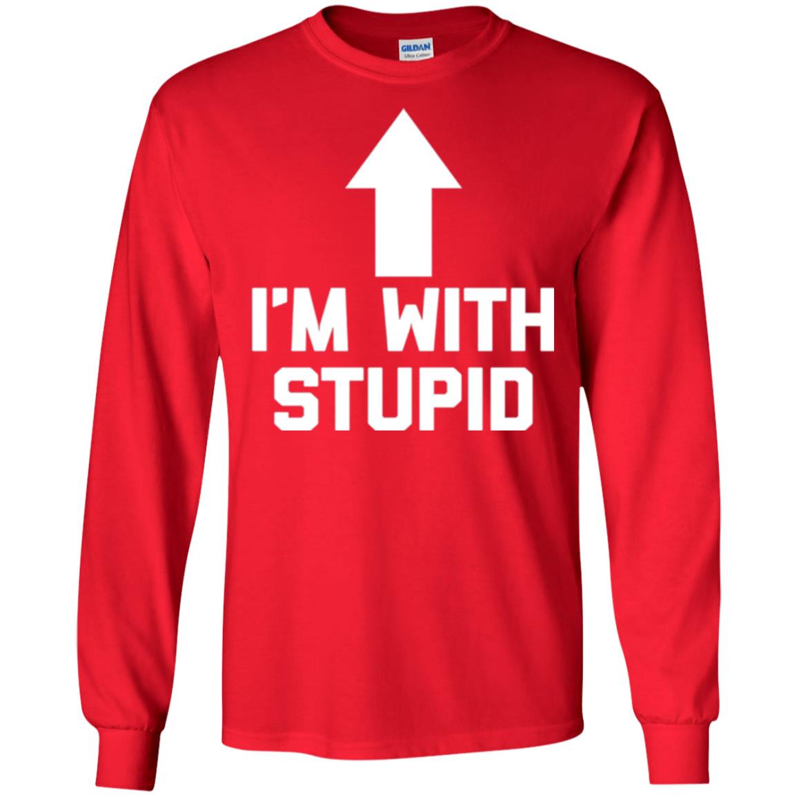 Im With Stupid T-shirt Red