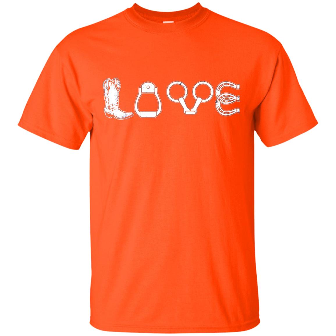 Love Riding Horse Shirts Orange