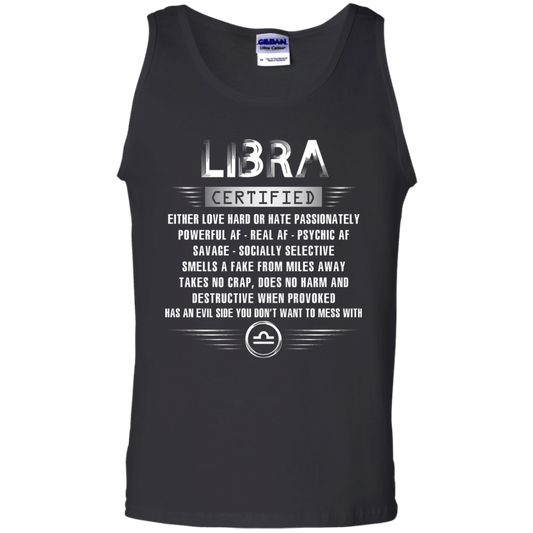 Libra Certified Either Love Hard Or Hate Passionately Powerful Af T-shirt Black