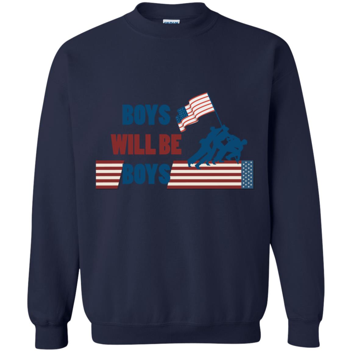 Boys Will Be Boys Military Shirt Navy