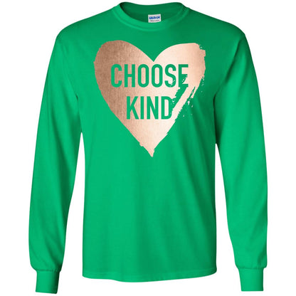 Choose Kind Anti Bullying Rose Gold T-shirt Irish Green