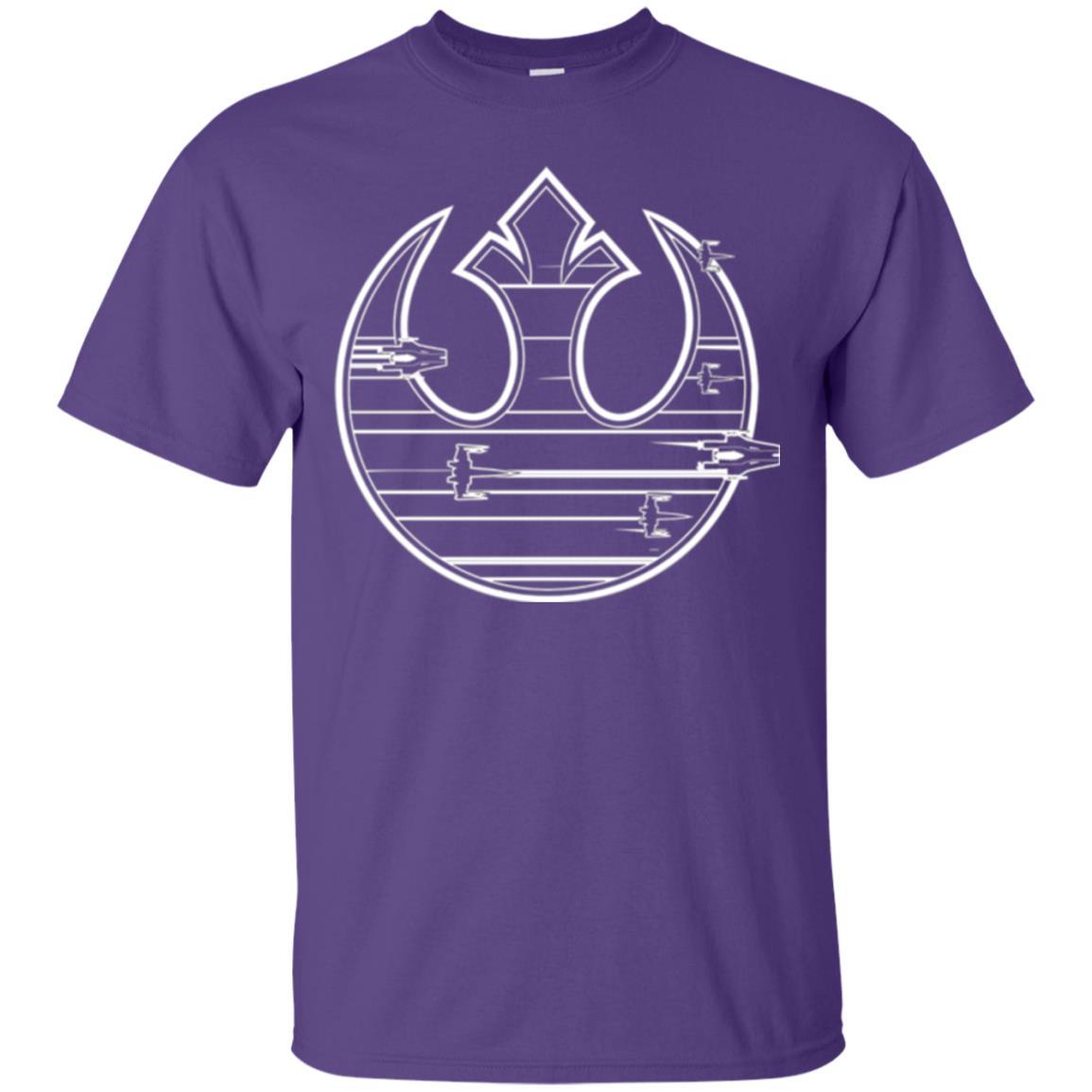 Film T-shirt Last Jedi Rebel Resistance Ship Logo Purple