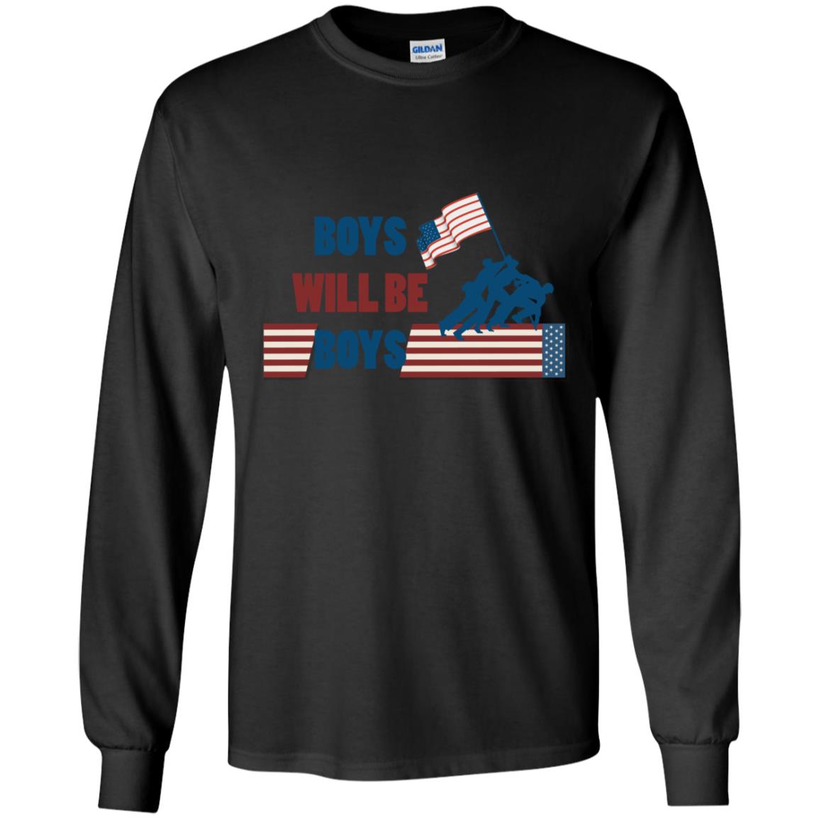 Boys Will Be Boys Military Shirt Black