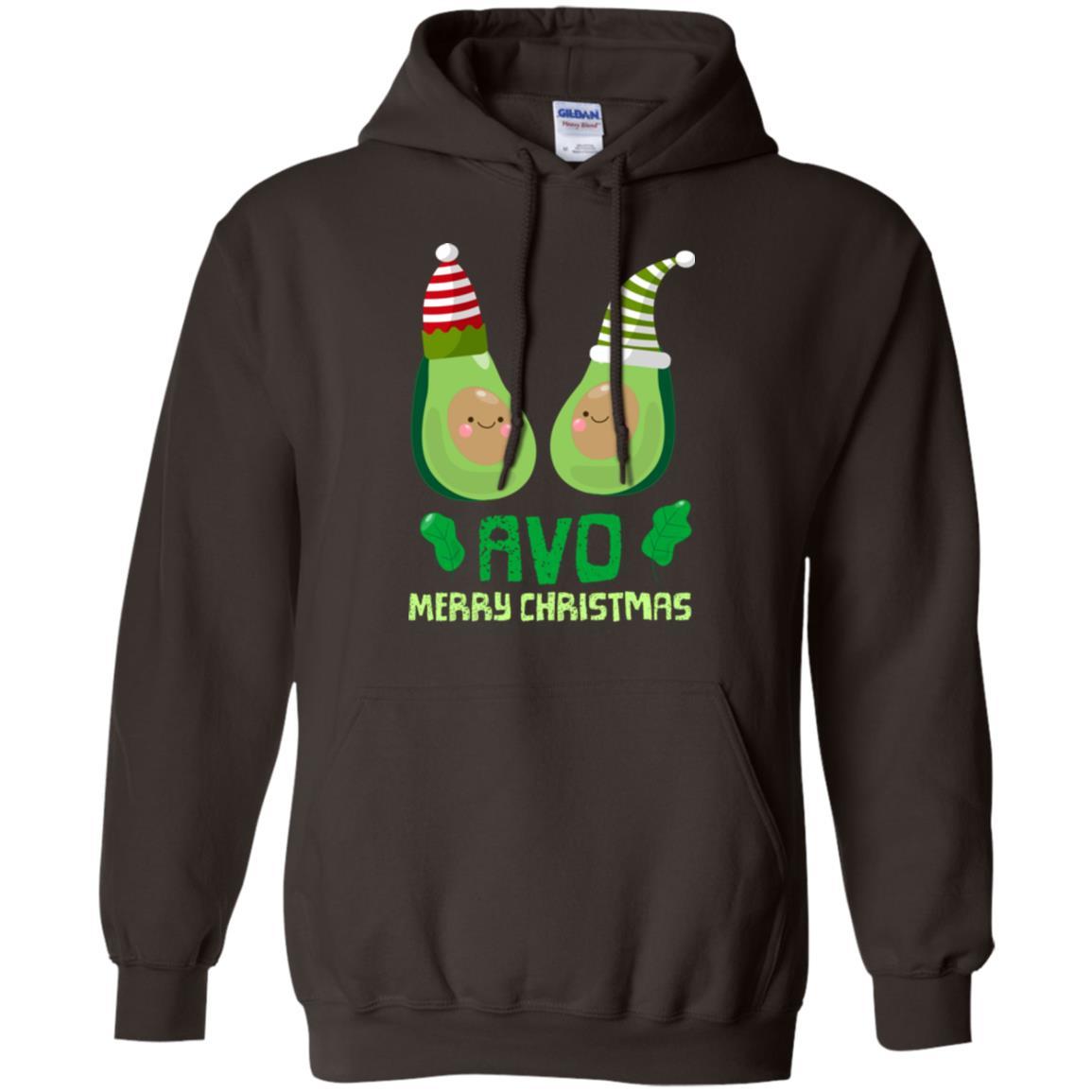 Avocado Merry Christmas T-shirt Dark Chocolate