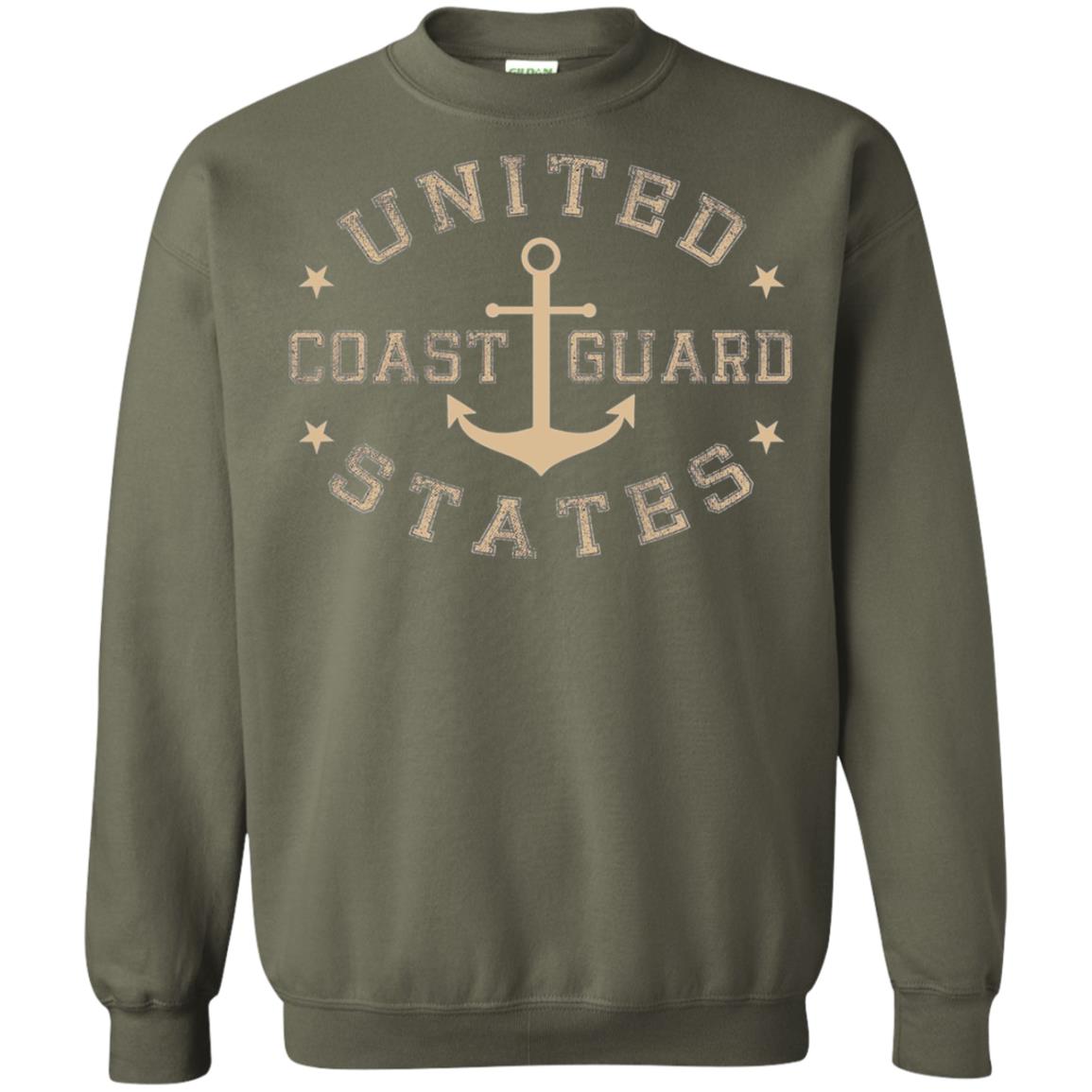 Coast Guard Birthday United States Anchor T-shirt Military Green