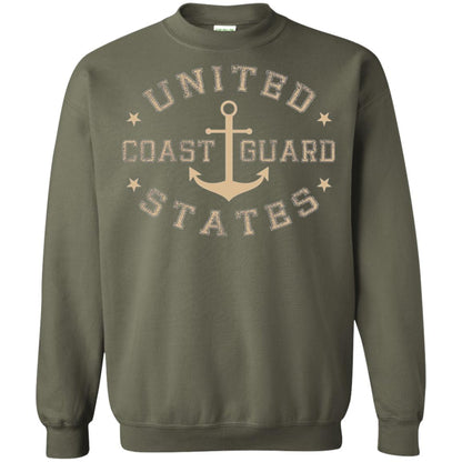 Coast Guard Birthday United States Anchor T-shirt Military Green