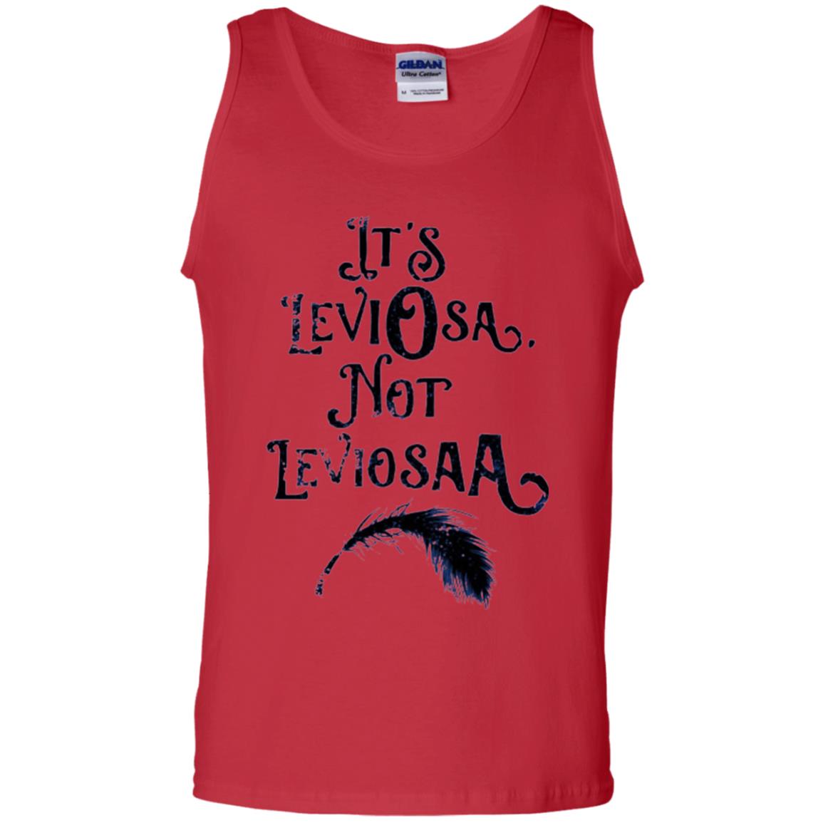 Feather Dirty Black T-shirt It_s Leviosa Not Leviosaa Red