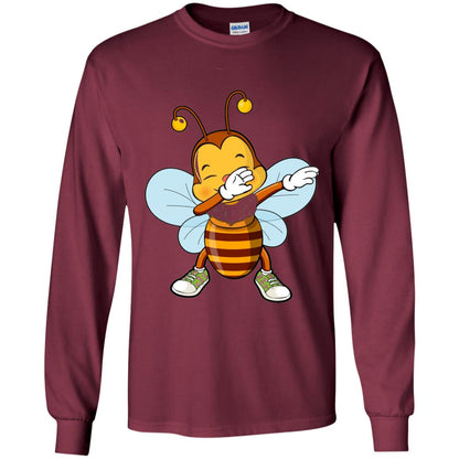 Dabbing Bee Dab Dancing Beekeeping Bee Lover T-shirt Maroon