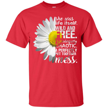 She Was Life Itself Wild And Free Aweome T-shirt Red
