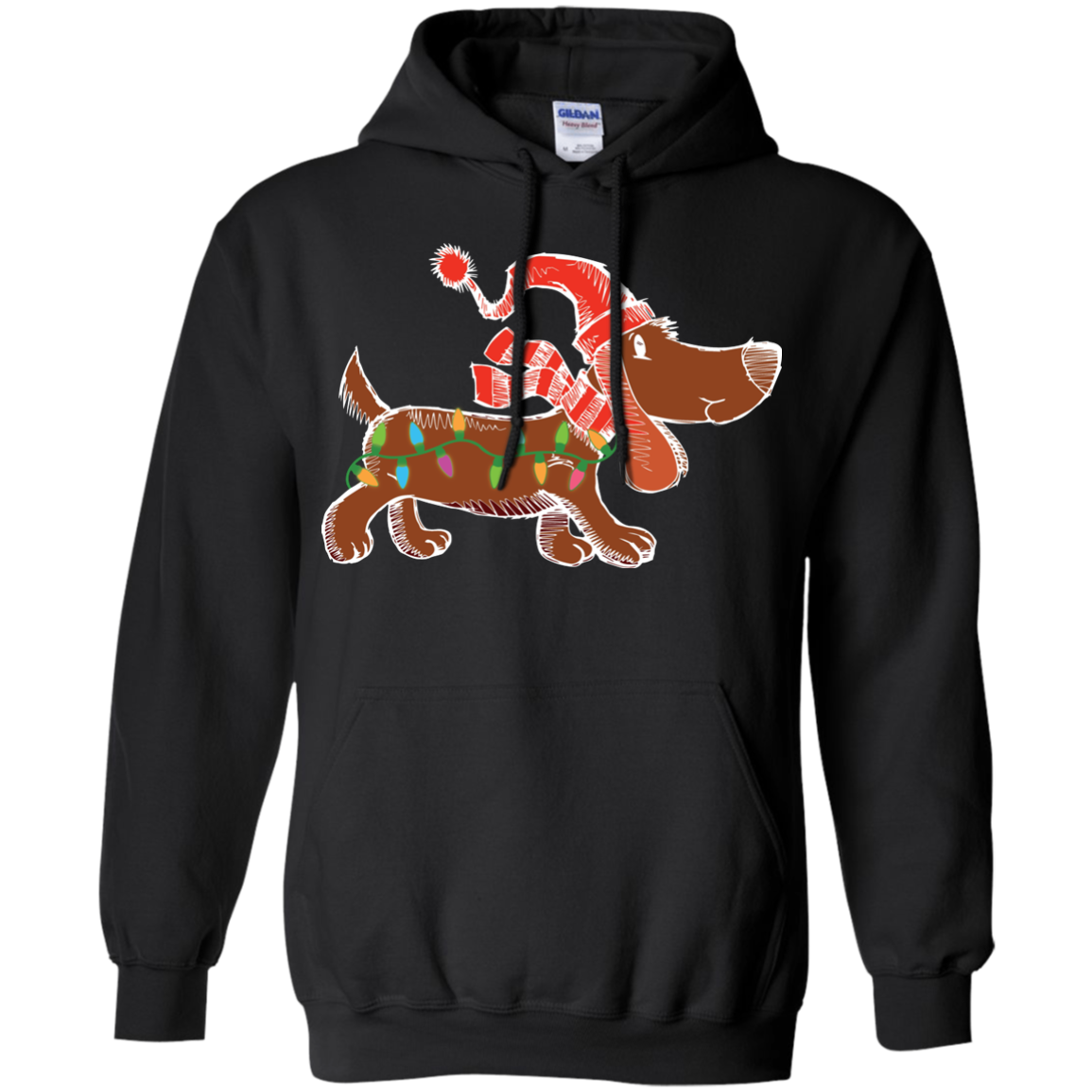 Dog Lover T-Shirt Christmas Lights Labrador Retriever Dog Lover Black