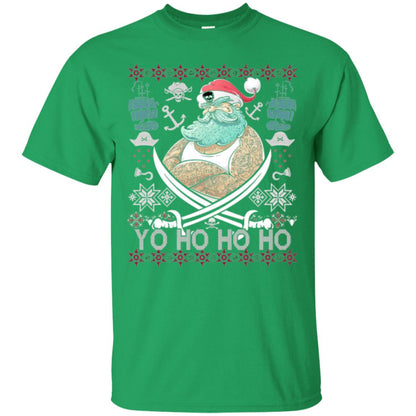 Christmas T-shirt Santa Pirate Irish Green