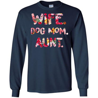 Wife Dog Mom Aunt T-shirt Navy
