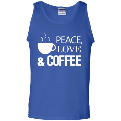 Peace Love And Coffee Shirt Royal