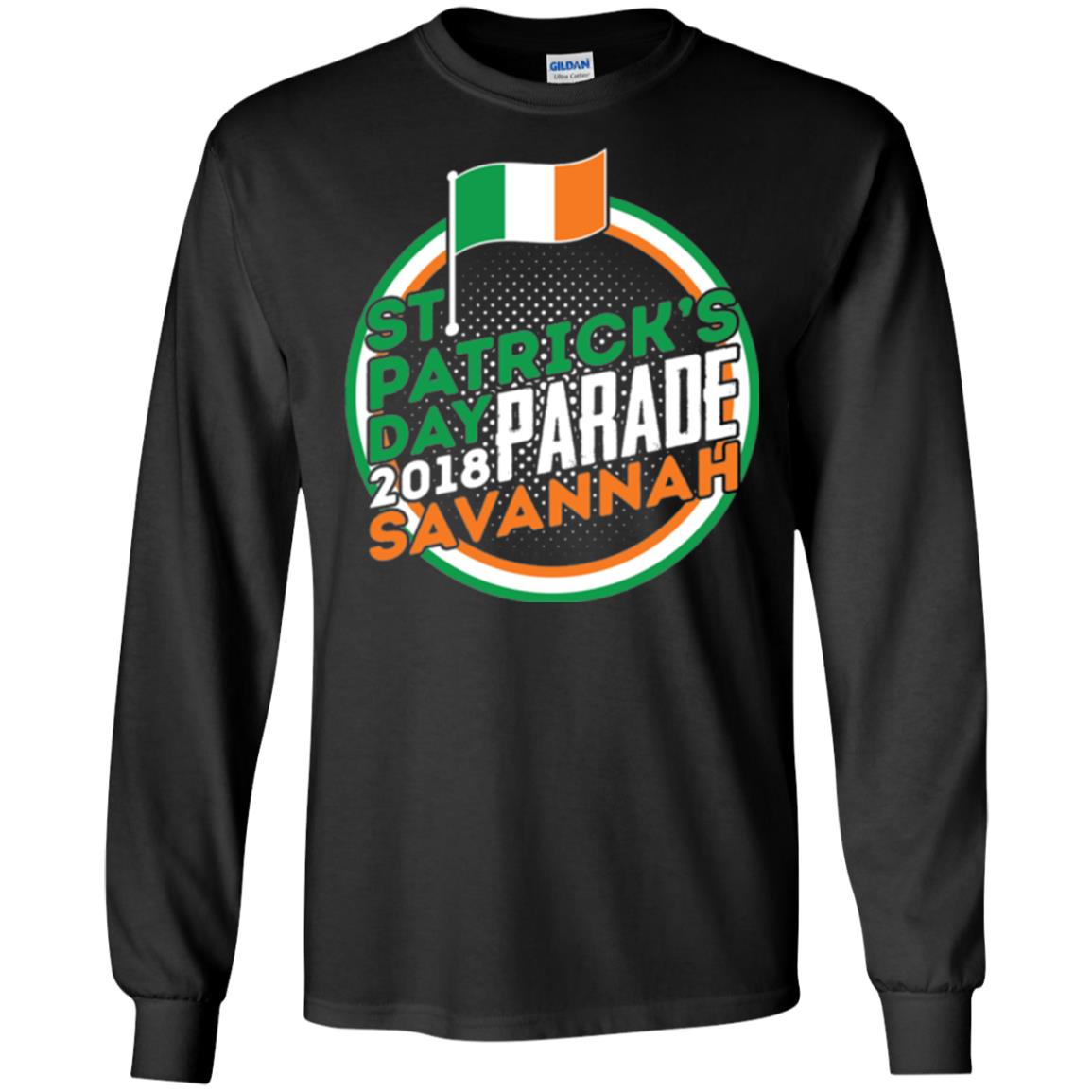Parade Savannah 2018 Ireland Flag St. Patrick_s Day T-shirt Black