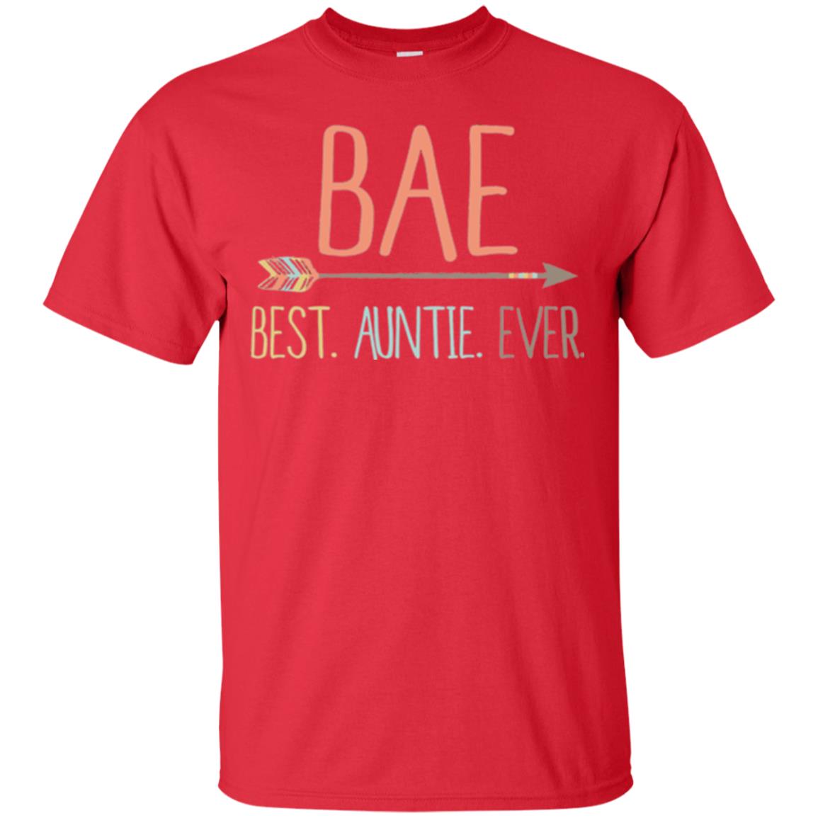 Bae T-shirt Best Auntie Ever Red