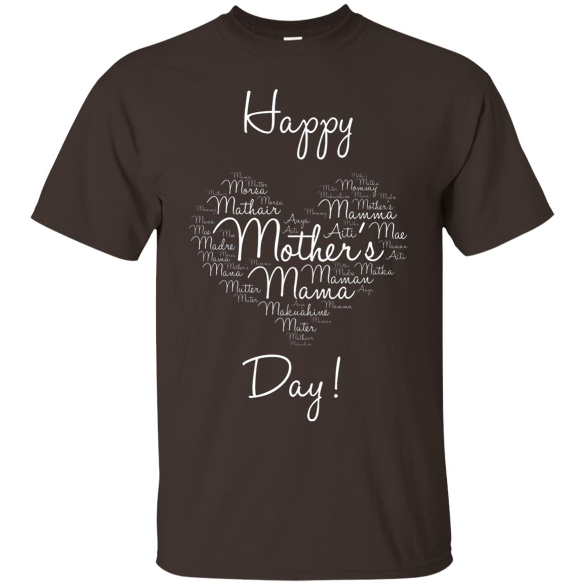 Happy Mothers Day Mommy T-shirt Dark Chocolate