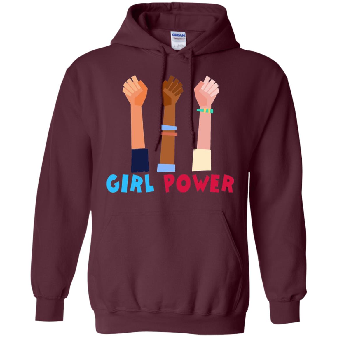 Great Feminist T-shirt Girl Power Maroon