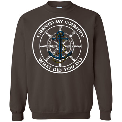 I Served My Country What Did You Do Shirt For Mens Or Womens Dark Chocolate