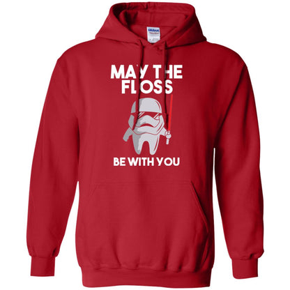 Dentist T-shirt May The Floss Be With You T-shirt Red