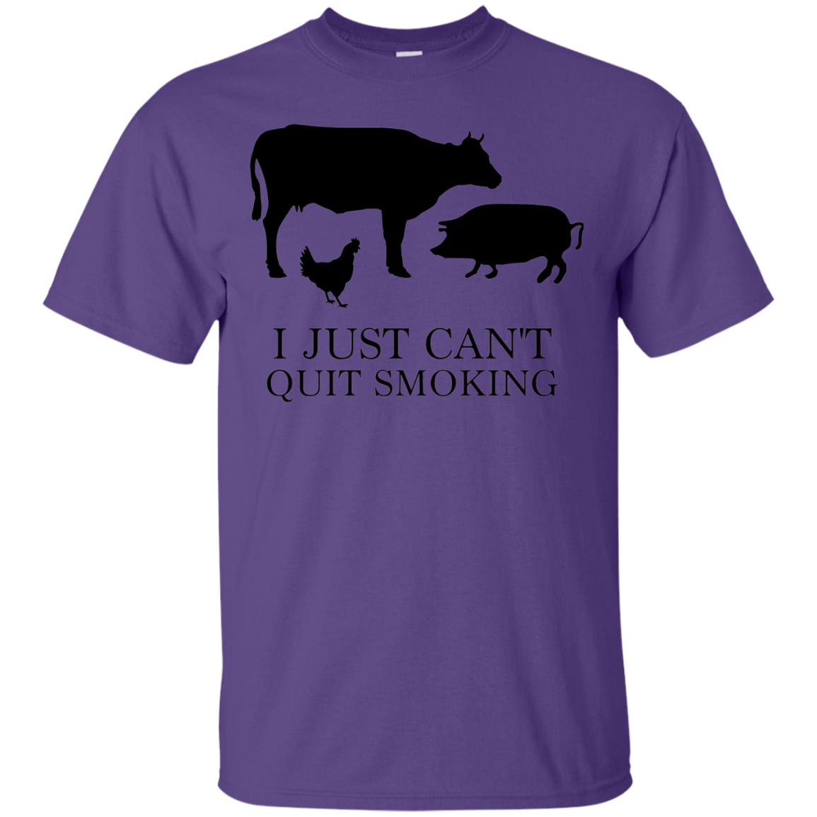 I Just Cant Quit Smoking Bar-b-que Hot And Smokey Shirt Purple