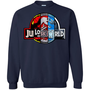 Jurassic World Movie Fan ShirtG180 Gildan Crewneck Pullover Sweatshirt 8 oz.