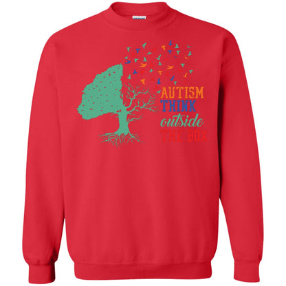 Autism Think Outside The Box Autism Awearness T-shirt Red
