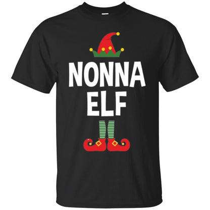 Christmas T-shirt Nonna Elf Christmas Pajamas Black