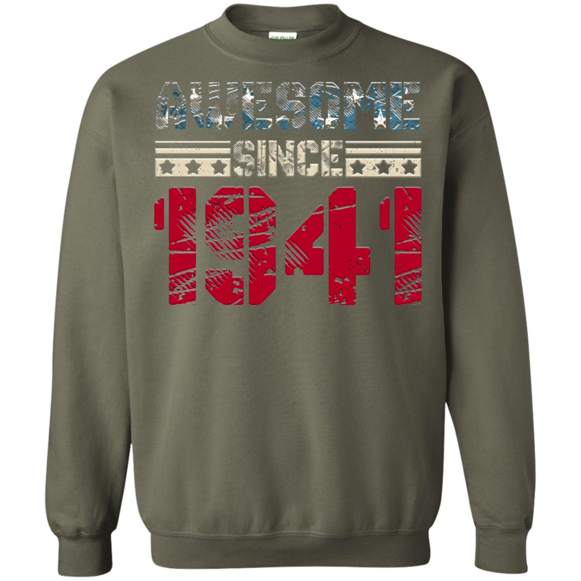 Awesome Since Legends Born In 1941 77 Years Old Birthday Shirt For Dad Or Papa Military Green