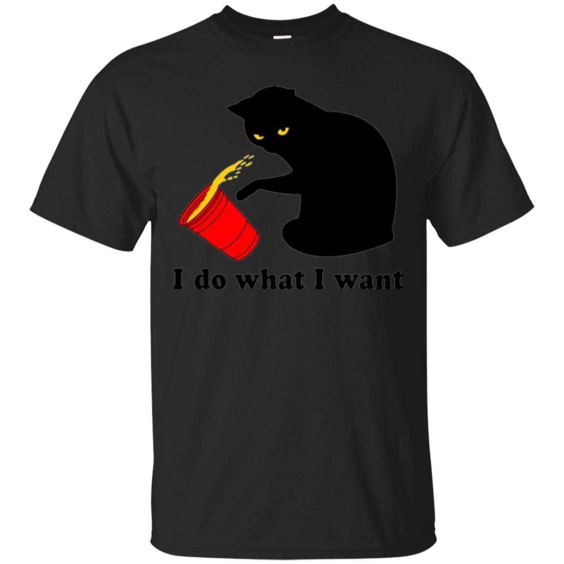 Cat Lover T-shirt I Do What I Want Black