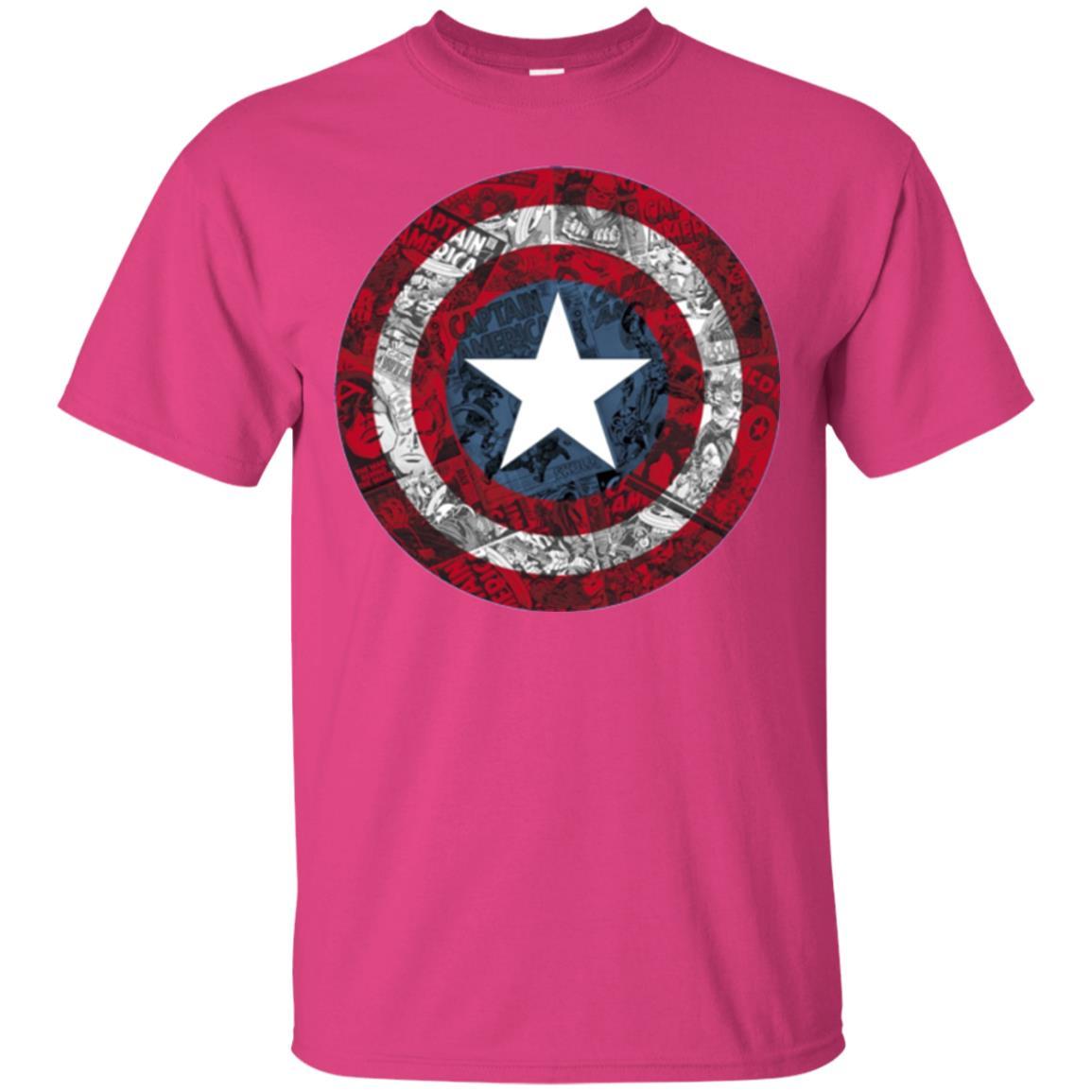 Film T-shirt Captain America Avengers Shield Comic Graphic Heliconia